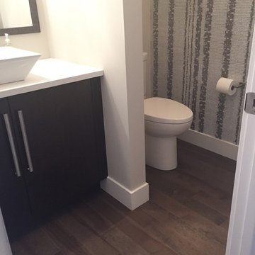 Smoky Grey Hardwood Floor - Bathroom