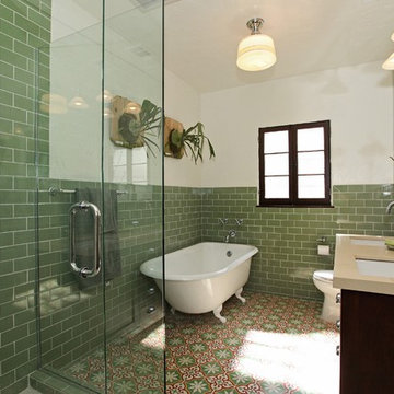 Sofia Provides a Colorful Ground for an LA Bathroom