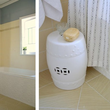 Soft Cream & White Vintage Bathroom