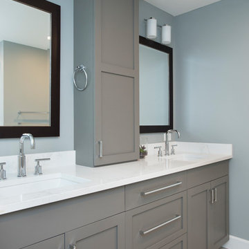 Softly Inviting Master Bathroom with Wet Room