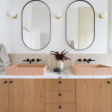 Somers Highland Park Earthy Modern Master Bathroom