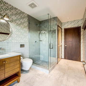 Soothing Green Bathroom Tiles