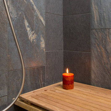 Soothing, High Contrast, Master Bathroom & Laundry
