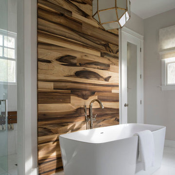 Sophisticated River Home Master Bath