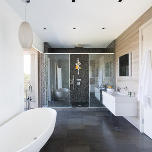 Slate Tile Bathroom | Houzz