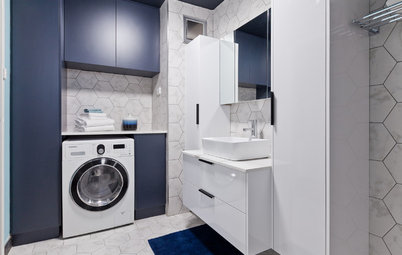 21 Cleverly Designed Laundry-Bathroom Combos