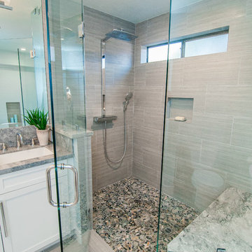 Spa - Like Beachy Modern Bathroom in Carlsbad