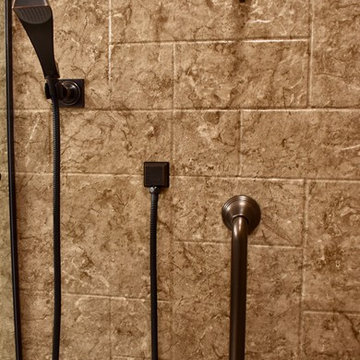 Spacious Acrylic Shower | Full Bathroom Remodel