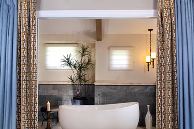 Example of a large transitional bathroom design in San Diego