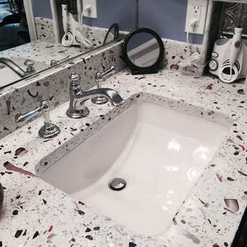 Speckled Glass Bathroom Vanity
