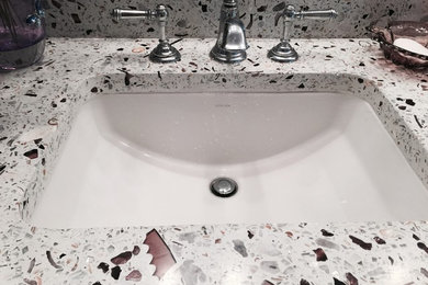 Speckled Glass Bathroom Vanity