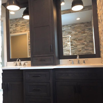 Stacked Stone Bathroom Remodel