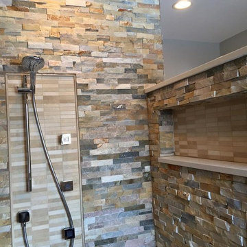 Stacked Stone Bathroom Remodel
