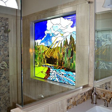 Stained glass bath remodel