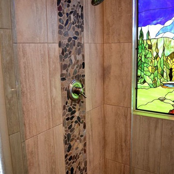 Stained glass bath remodel