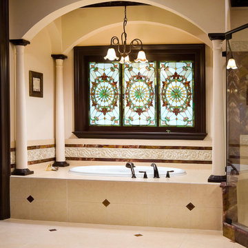 Stained Glass Master Bathroom