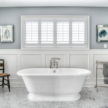 Stand Alone Tub is a Statement Piece in this Master