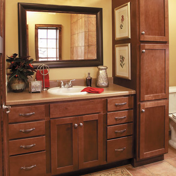 StarMark Cabinetry Guest Bathroom in Maple