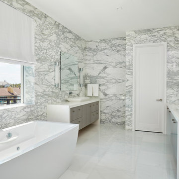 Statuario Venato Marble Master Bathroom