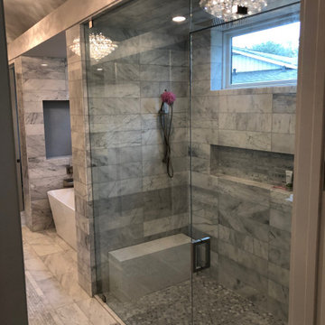 Steam Glass Shower Enclosure with Operable Transom