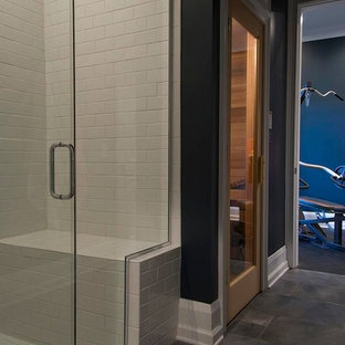 Inspiration for a large contemporary bathroom remodel in Tampa