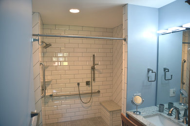 Example of a trendy bathroom design in Indianapolis