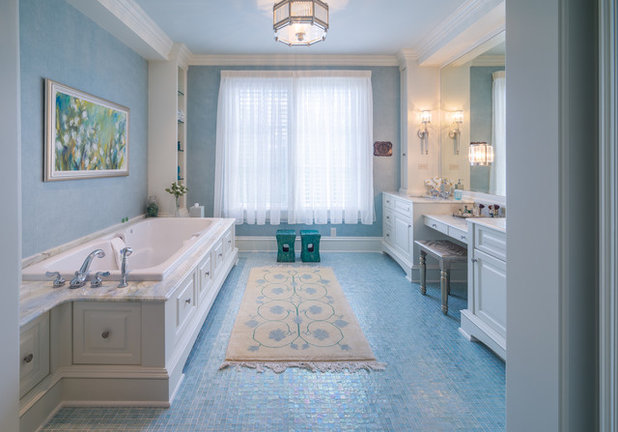 American Traditional Bathroom by Drew Gray Photography