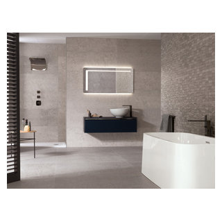 Stone Look Tiles - Prada Acero - Contemporary - Bathroom - Perth - by  Ceramo Tiles | Houzz