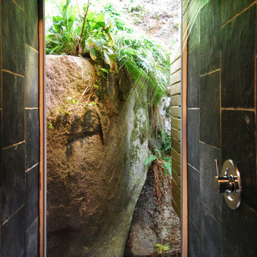 Stone Shower Next to Nature