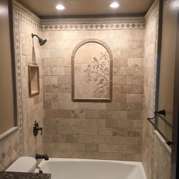 Stone shower remodel