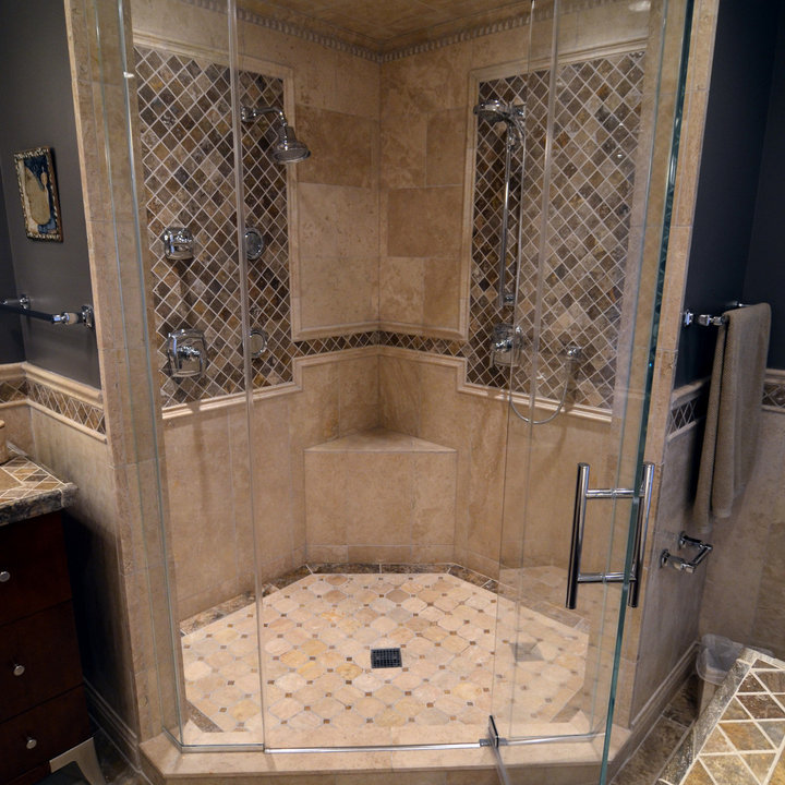 Natural Stone Walk In Shower Photos & Ideas Houzz