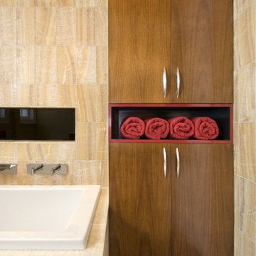 Storage Cabinet in Her Bathroom