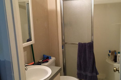 Example of a small 3/4 bathroom design in Seattle