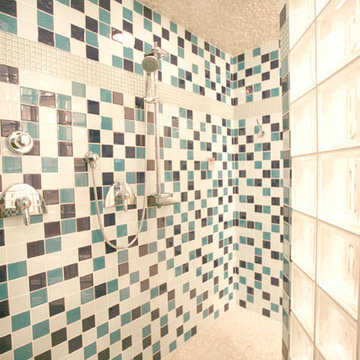 Storm Blue Tiled Bathroom