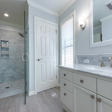 Stunning Luxury Bathroom Remodel - ft. Curbless Shower and Marble Countertops