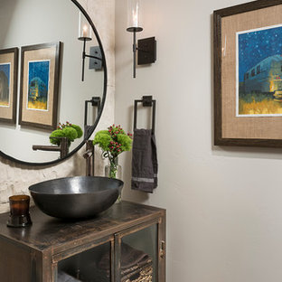 Inspiration for a rustic bathroom remodel in Other