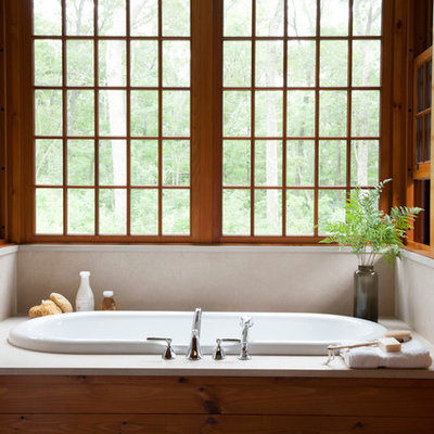 Mountain style drop-in bathtub photo in Bridgeport