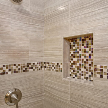 Temecula Shower Tile Walls in Master Bathroom Remodel