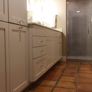 Terracotta Tile in Master Bathroom