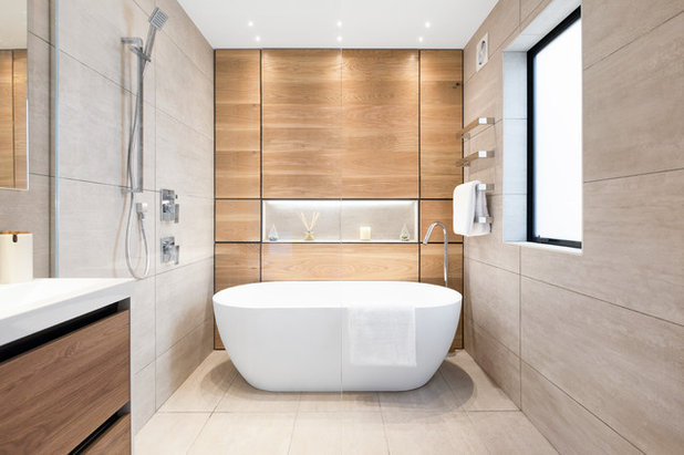 Contemporary Bathroom by Tile Space New Zealand