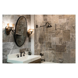 The Claros Silver Travertine Collection - Transitional - Bathroom - Orlando  - by The Tile Shop | Houzz