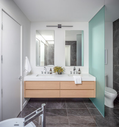 Modern Bathroom by Square One Construction