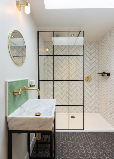 Eclectic Bathroom by Amy Maynard Interiors
