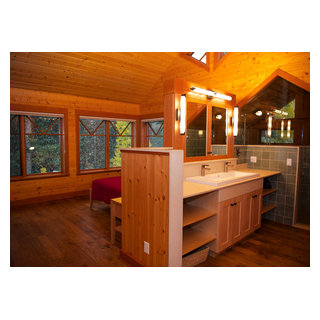 The Quigloo, Ski Cabin in the Utah Mountains - Rustic - Bathroom -  Minneapolis - by Dan Feidt Studio | Houzz
