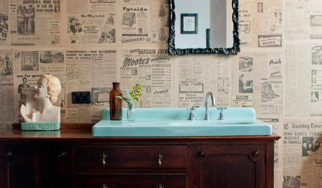 13 Beautiful Furniture Pieces Repurposed as Bathroom Vanities