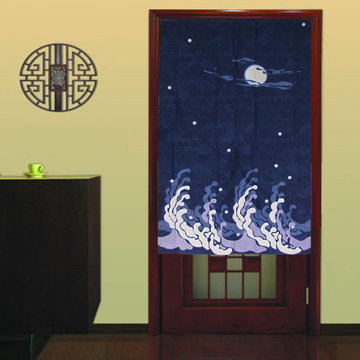 The Waves of Moonlight Door Curtain