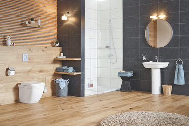 The wooden bathroom solution
