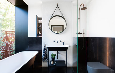 Room of the Week: A Black and White Small-Bathroom Makeover