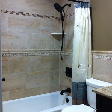 Three baths and kitchen backsplash