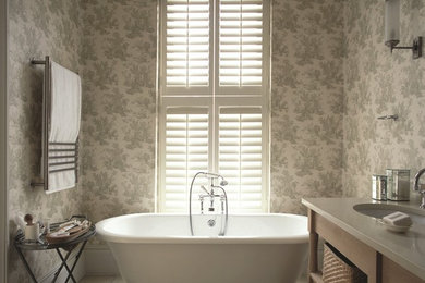 This is an example of a classic bathroom in Cheshire.